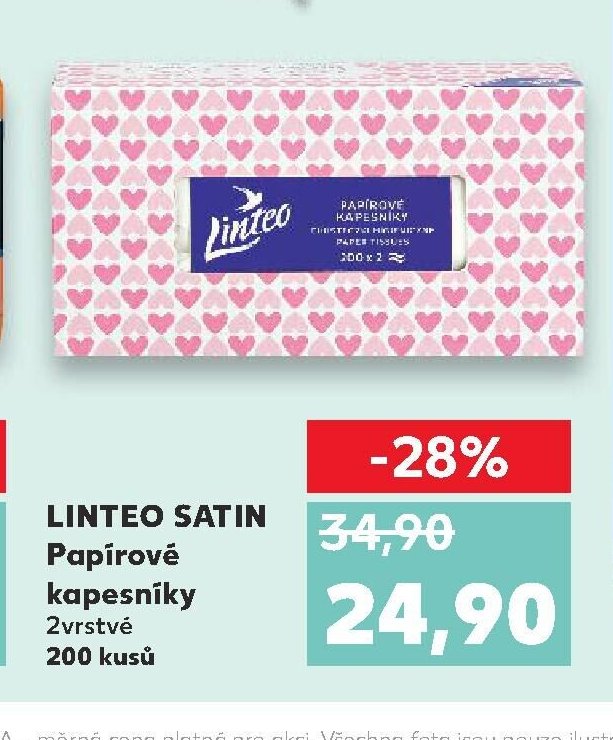 Linteo Satin papírové kapesníky