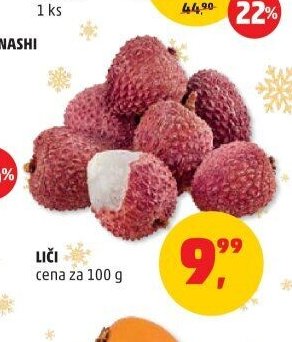 LIČI cena za 100 g