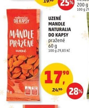 UZENÉ MANDLE NATURALIA DO KAPSY