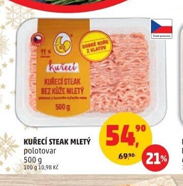 KUŘECÍ STEAK MLETÝ
