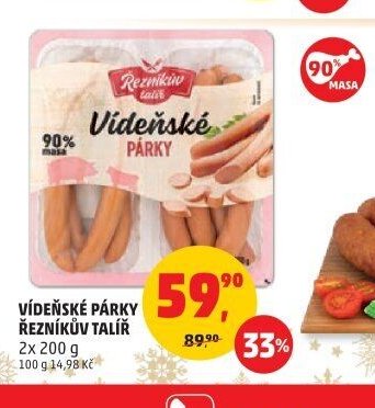VÍDEŇSKÉ PÁRKY ŘEZNÍKŮV TALÍŘ
