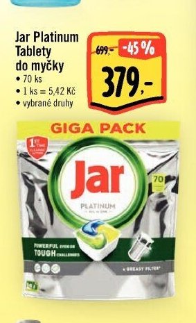 Jar Platinum tablety do myčky