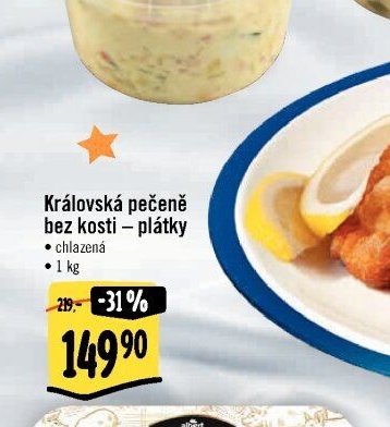 Královská pečeně bez kosti – plátky