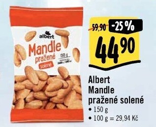Pražené mandle Albert