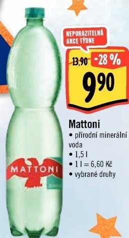 Přírodní voda Mattoni