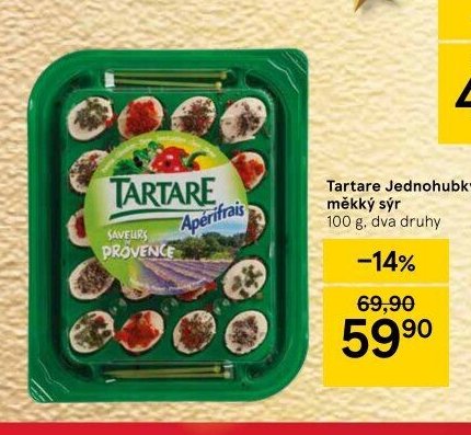 Tartare Jednohubky měkký sýr