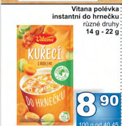 Instantní polévka do hrnečku Vitana