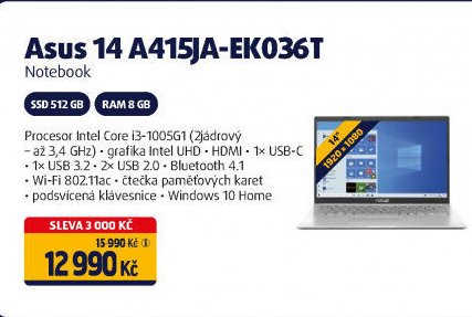 Asus 14 A415JA-EK036T