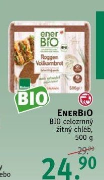 enerBIO Celozrnný žitný chléb