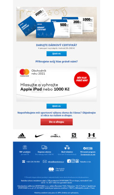 akční leták Sportisimo 22.12.2021-1.1.2022