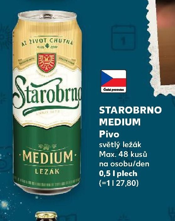 Starobrno Medium Pivo