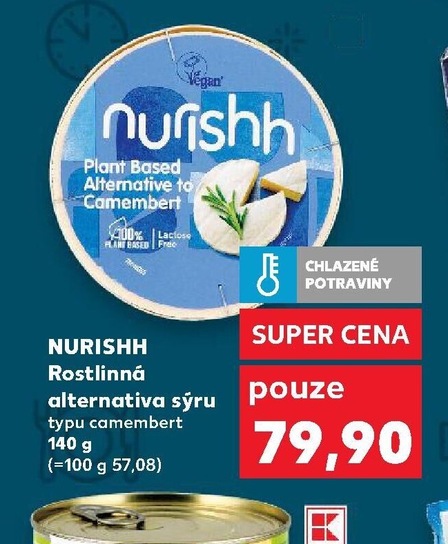 Nurishh rostlinná alternativa sýru typu camembert