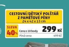 Cestovní/dětský polštář z paměťové pěny