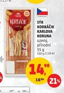 SÝR KORBÁČIK KARLOVA KORUNA