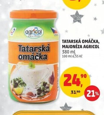 TATARSKÁ OMÁČKA, MAJONÉZA AGRICOL