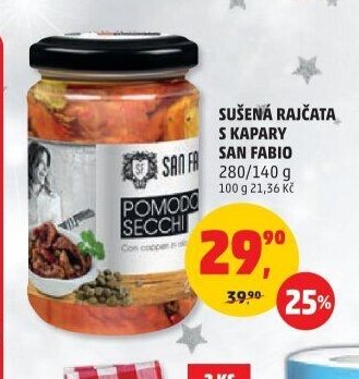 SUŠENÁ RAJČATA S KAPARY SAN FABIO