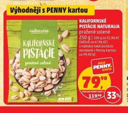 KALIFORNSKÉ PISTÁCIE NATURALIA