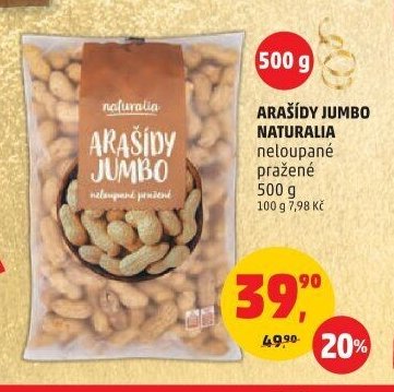 Arašídy Jumbo Naturalia