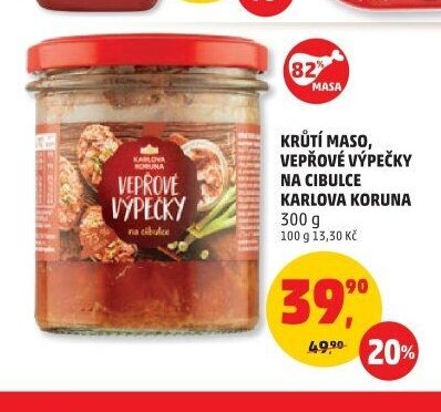 KRŮTÍ MASO, VEPŘOVÉ VÝPEČKY NA CIBULCE KARLOVA KORUNA