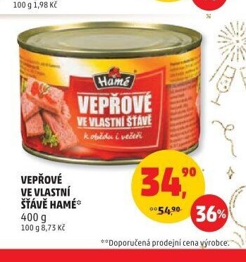 VEPŘOVÉ VE VLASTNÍ ŠŤÁVĚ HAMÉ