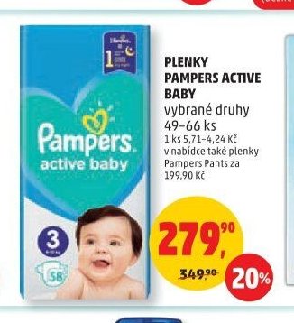 Plenky Pampers Active Baby