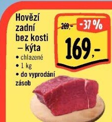 Hovězí kýta zadní bez kosti