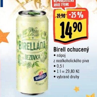 Nealkoholické pivo ochucené Birell