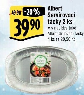 Tác alobalový servírovací Albert