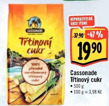 Třtinový cukr Cassonade
