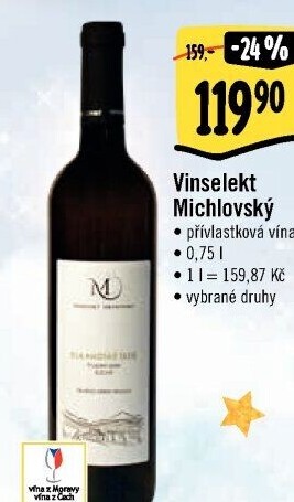 Vína Vinselekt Michlovský - přívlastková