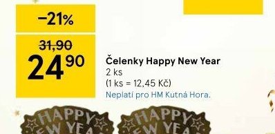 Čelenky Happy New Year 2 ks