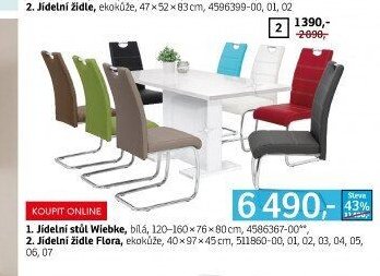 Jídelní stůl Wiebke, Jídelní židle Flora - ASKO akcniletaky.com