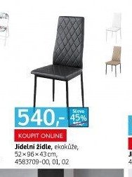 Jídelní židle, ekokůže, 52x96x43 cm - ASKO akcniletaky.com