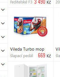 Vileda Turbo mop šlapací pedál