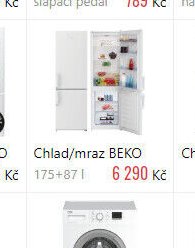 Chlad/mraz BEKO 175+87 l
