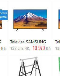 Televize SAMSUNG 127 cm, 4K