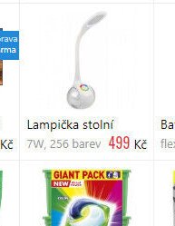 Lampička stolní 7W, 256 barev