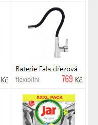 Baterie Fala dřezová flexibilní