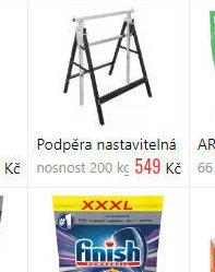 Podpěra nastavitelná nosnost 200 kg
