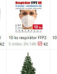 10 ks respirátor FFP2 5 vrstev, EN 149