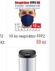 10 ks respirátor FFP2 5 vrstev - vyrobeno v EU