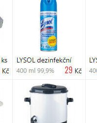 LYSOL dezinfekční 400 ml 99,9%