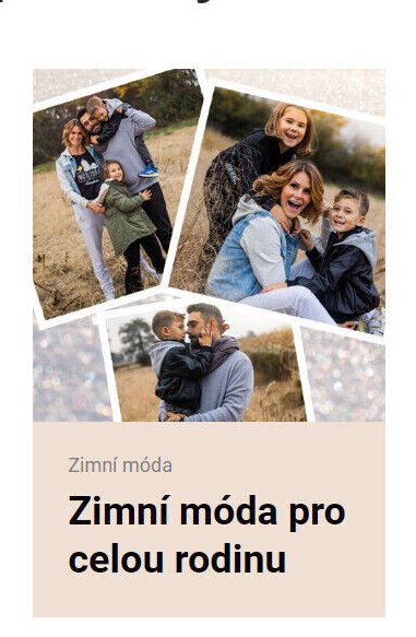 Zimní móda pro celou rodinu