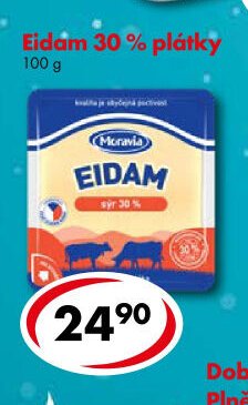 Eidam 30 % plátky