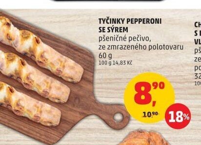 TYČINKY PEPPERONI SE SÝREM