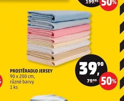 PROSTĚRADLO JERSEY 90 x 200 cm