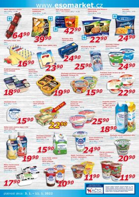 akční leták ESO MARKET 3.1.2022-11.1.2022