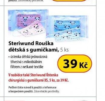 Steriwund Rouška dětská s gumičkami