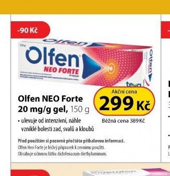 Olfen NEO Forte 20 mg/g gel, 150 g