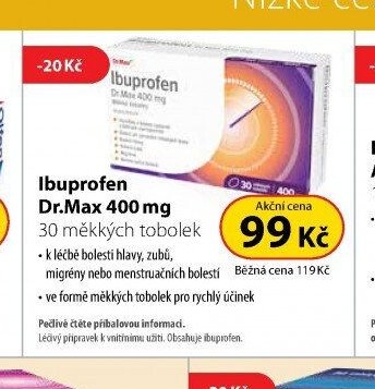 Ibuprofen Dr.Max 400 mg, 30 měkkých tobolek